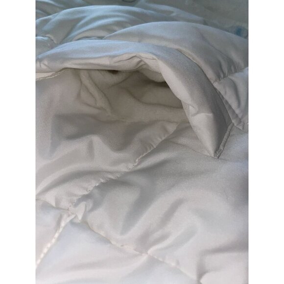 Gap White Puffer Vest Zipper Button Snap Cinch Waist Women’s Small - Picture 6 of 8